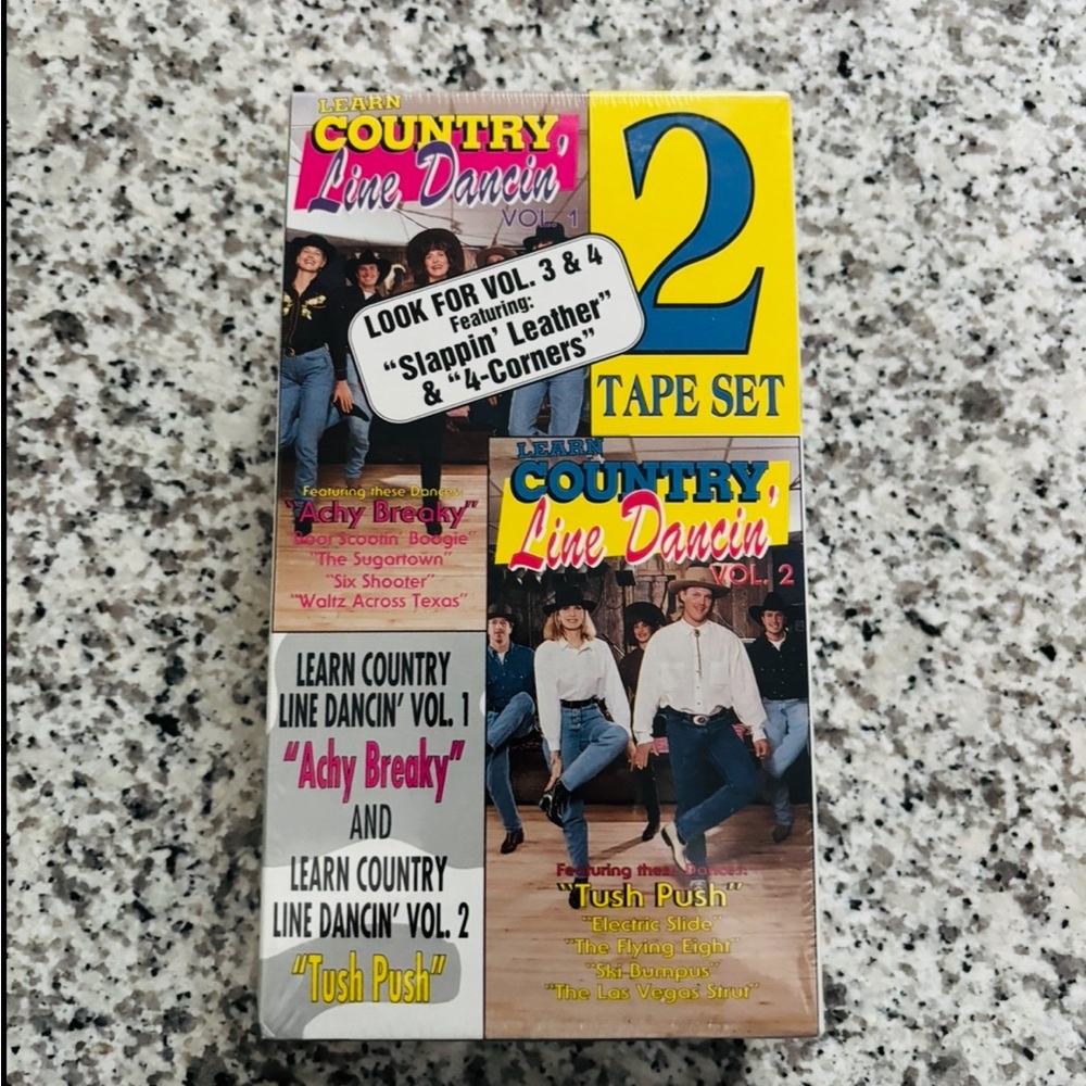 COUNTRY LINE DANCING VHS Tape Set, Volume 1 & 2